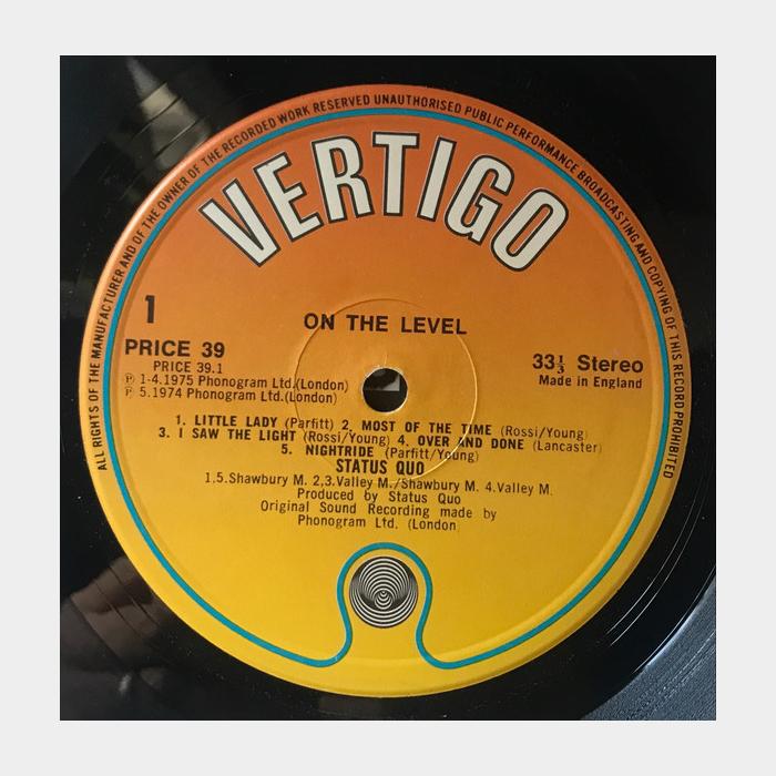 Status Quo - On The Level (ex+/ex+)