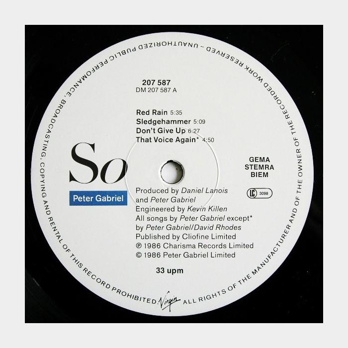 Peter Gabriel - So (ex/ex)