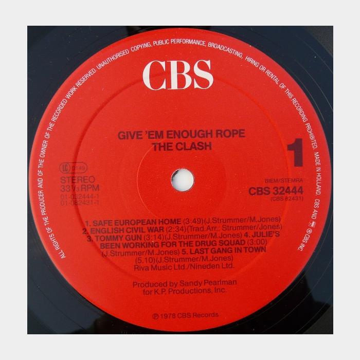 Clash - Give 'Em Enough Rope (ex+/ex)