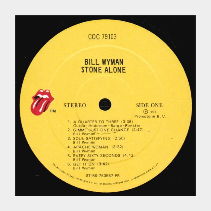 Bill Wyman - Stone Alone (ex+/vg)