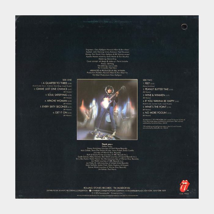 Bill Wyman - Stone Alone (ex+/vg)