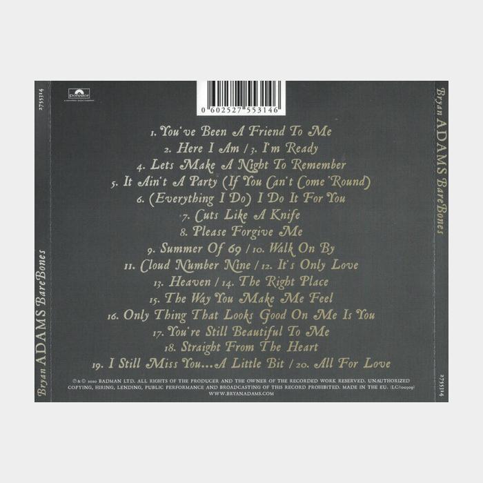 CD Bryan Adams - Bare Bones (scratch)