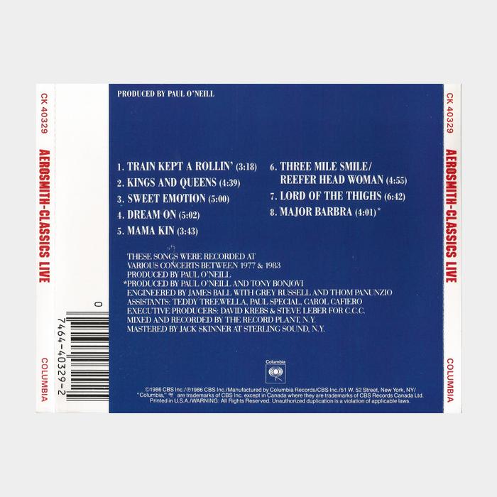 CD Aerosmith - Classics Live (ex+/ex+)