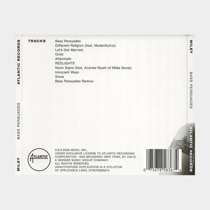 CD Miley Cyrus - Bass Persuades