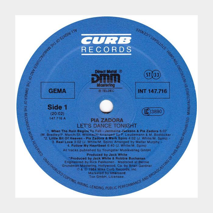 Pia Zadora - Let's Dance Tonight (ex+/ex+)