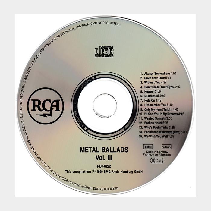 CD Metal Ballads - Vol.3