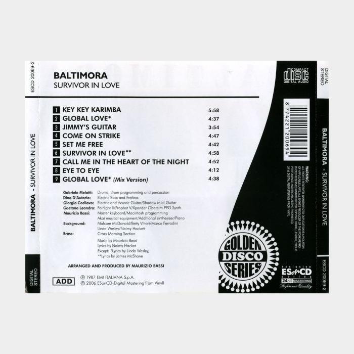 CD Baltimora - Survivor In Love