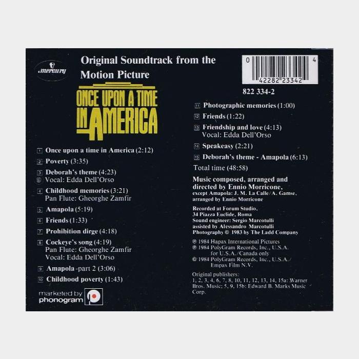 CD Ennio Morricone - OST Once Upon A Time In America