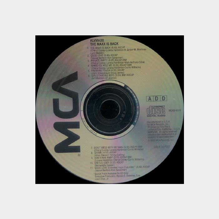 CD Klymaxx - The Maxx Is Back (ex+/ex)