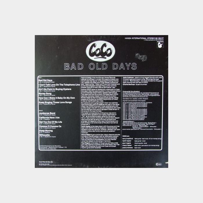 Coco - Bad Old Days (ex+/ex-)