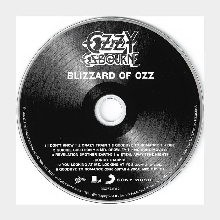 CD Ozzy Osbourne - Blizzard Of Ozz