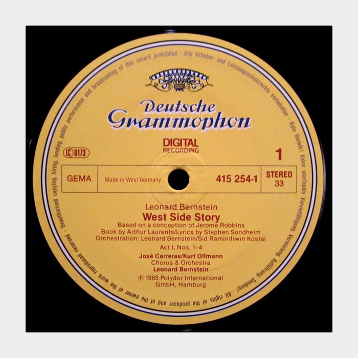 Leonard Bernstein - West Side Story 2LP (ex+/ex+, 180g)