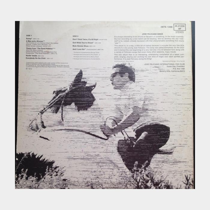 Jose Feliciano - Sings (ex+/ex)