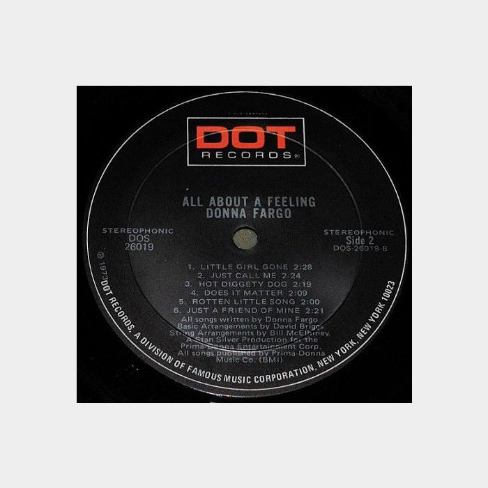 Donna Fargo - All About A Feeling (ex+/ex-)