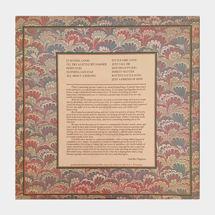 Donna Fargo - All About A Feeling (ex+/ex-)