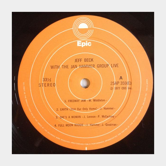 Jeff Beck with The Jan Hammer Group - Live (ex+/ex+)