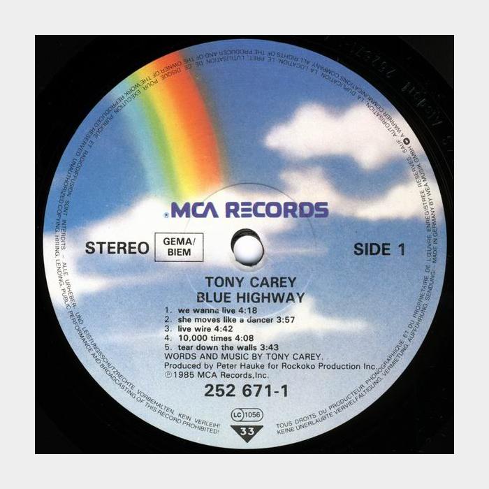 Tony Carey - Blue Highway (ex+/ex+)