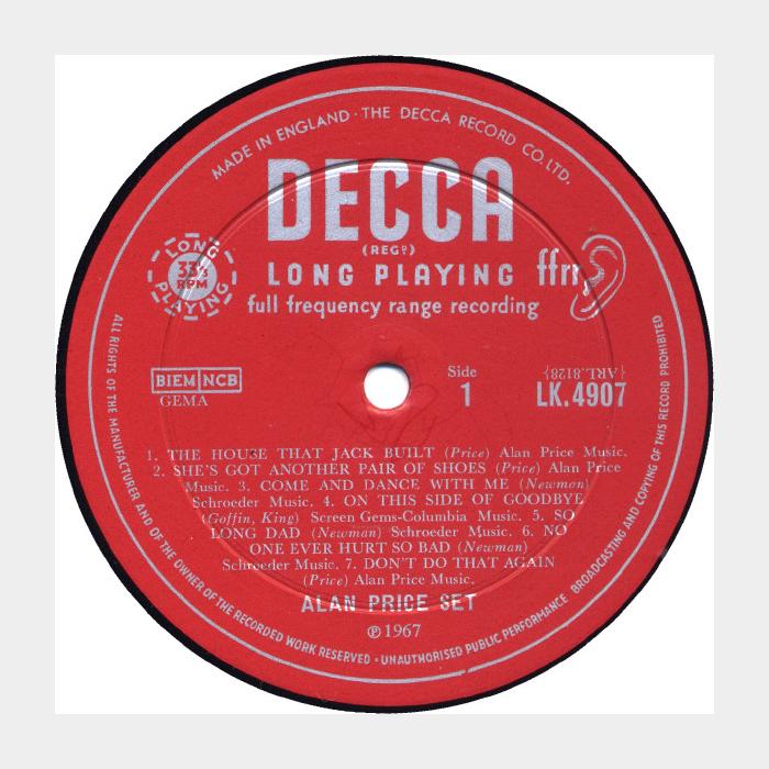 Alan Price - On His Head (ex+/ex-)