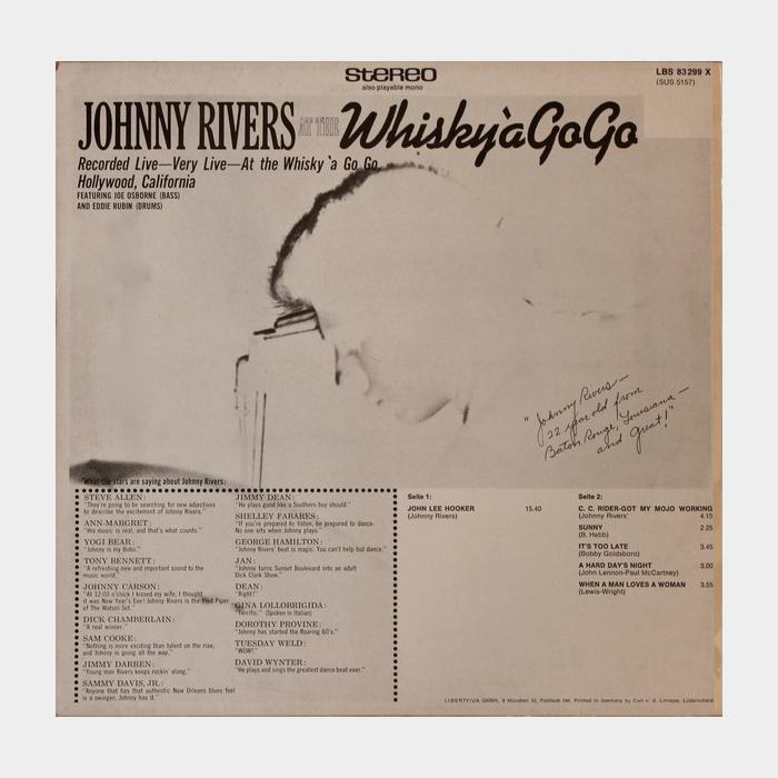 Johnny Rivers - More Live At The Whiskey-A-Go-Go (ex+/ex+)