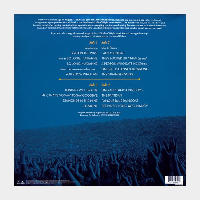 Leonard Cohen - Live At The Isle Of Weight 1970 2LP (ex+/ex+,180)