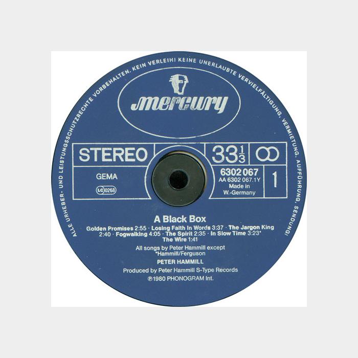 Peter Hammill - A Black Box (ex+/ex)