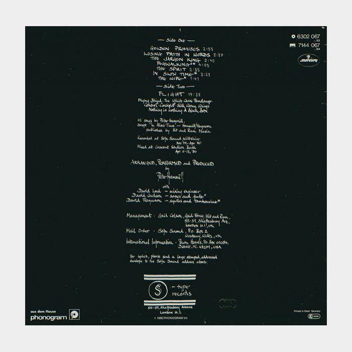 Peter Hammill - A Black Box (ex+/ex)