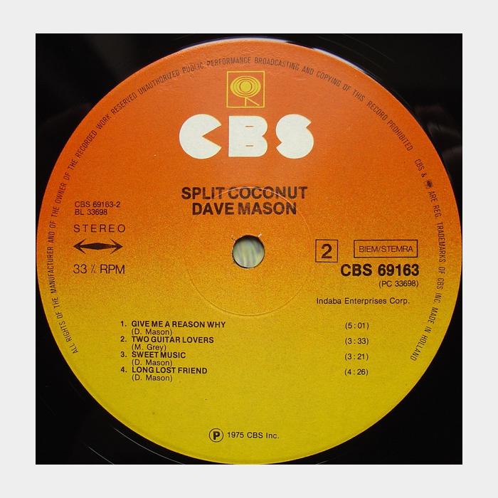 Dave Mason - Split Coconut (ex+/ex+)