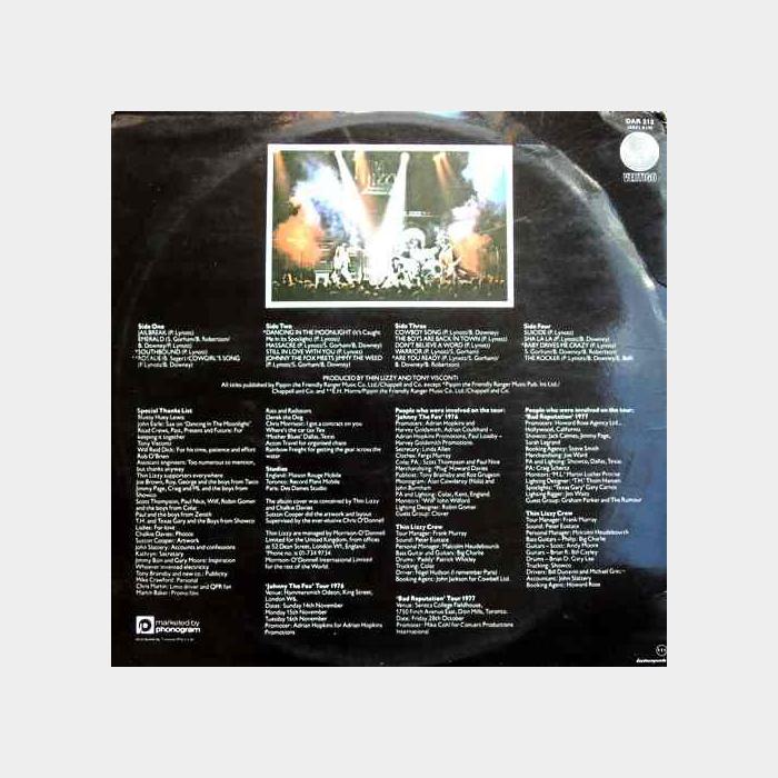 Thin Lizzy - Live And Dangerous 2LP (ex+/ex+)