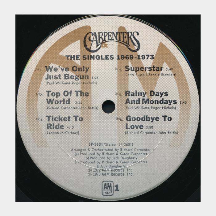 Carpenters - The Singles 1969-1973 (ex+/vg-)