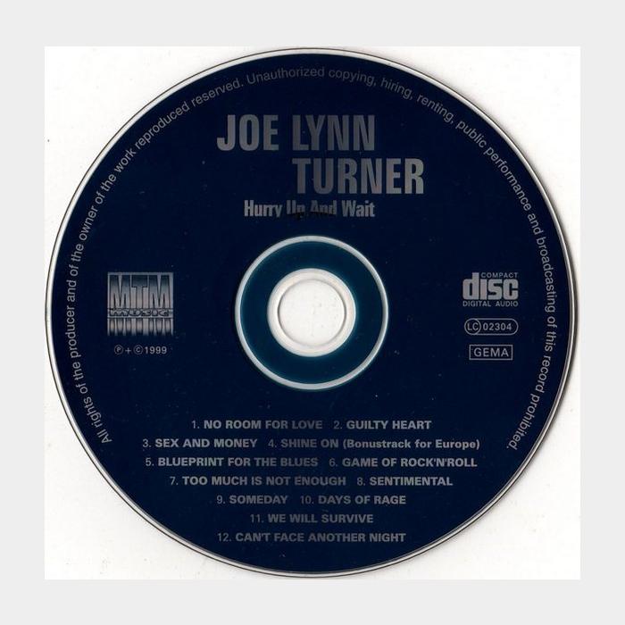 CD Joe Lynn Turner - Hurry Up & Wait