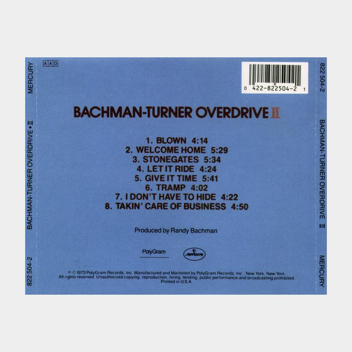 CD Bachman Turner Overdrive - II