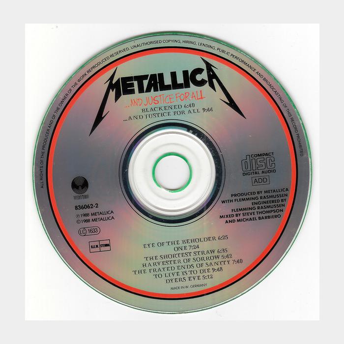 CD Metallica - ...And Justice For All