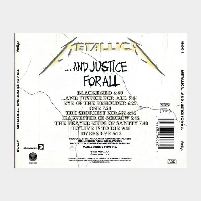 CD Metallica - ...And Justice For All