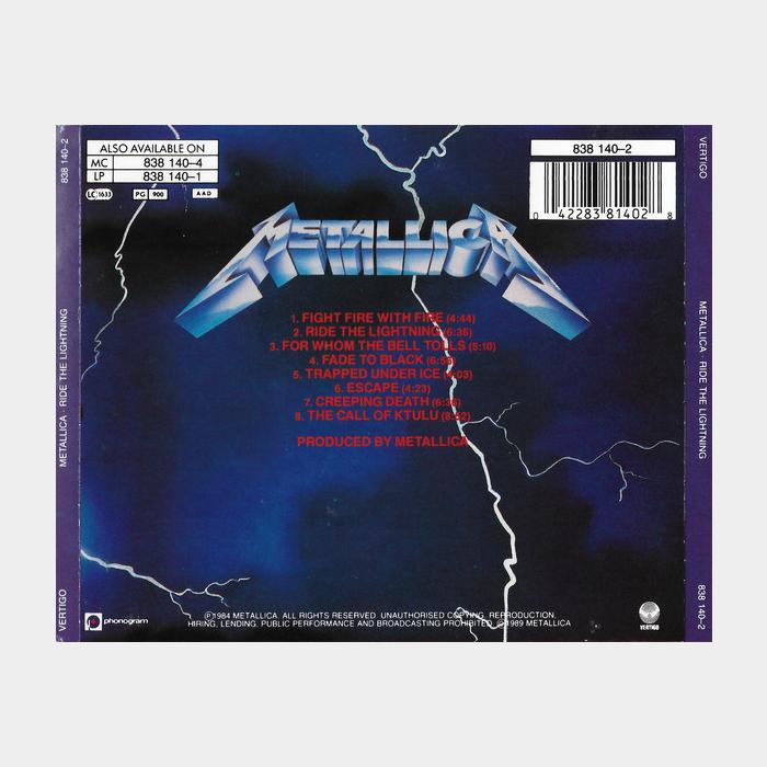 CD Metallica - Ride The Lightning