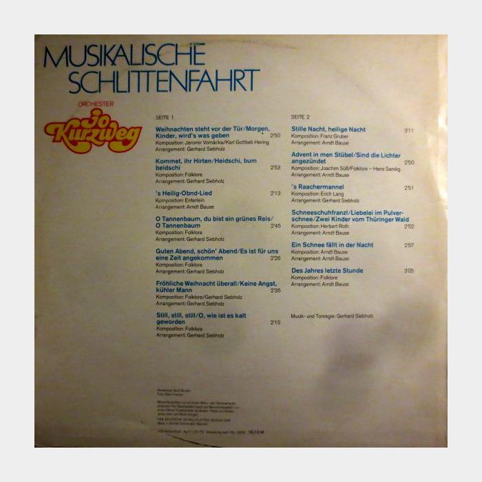 Orchester Joachim Kurzweg – Musikalische Schlittenfahrt (ex-/ex-)