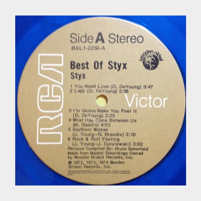 Styx - Best Of Styx (ex+/ex+, Blue LP)