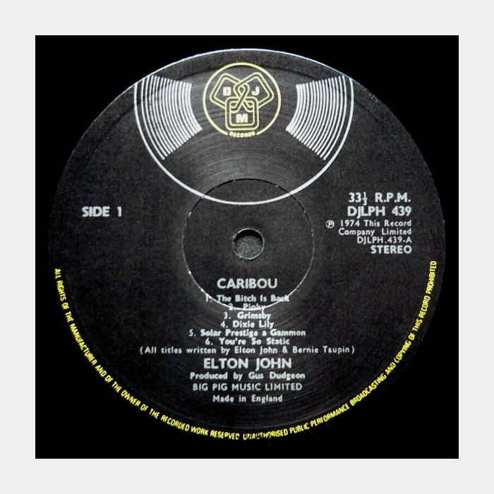 Elton John - Caribou (vg+/ex-, играет на ex)