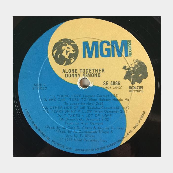 Donny Osmond - Alone Together (ex+/ex-)