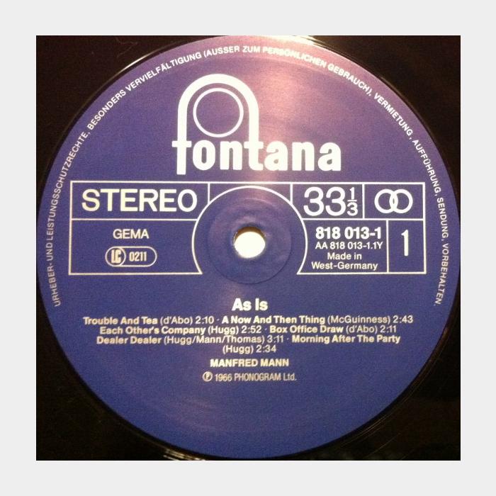 Manfred Mann - As Is (ex+/ex)
