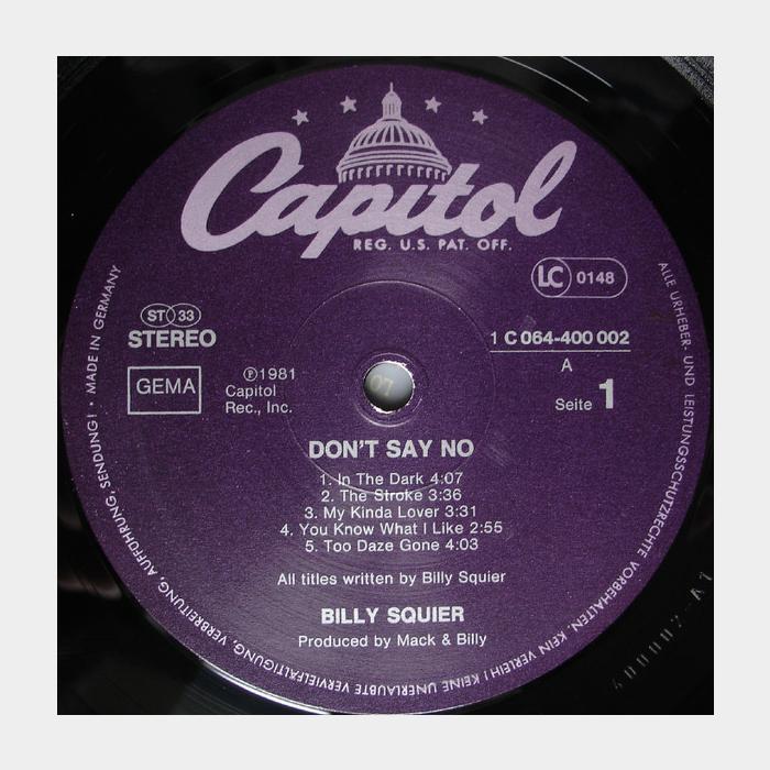 Billy Squier - Don't Say No (ex-/ex)