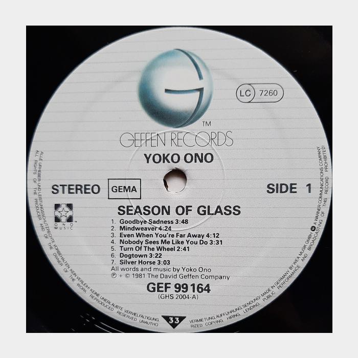 Yoko Ono - Season Of Glass (ex+/ex)