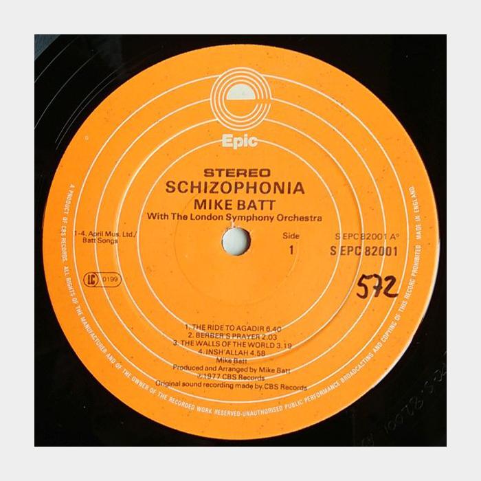 Mike Batt - Schizophonia (ex+/ex+)