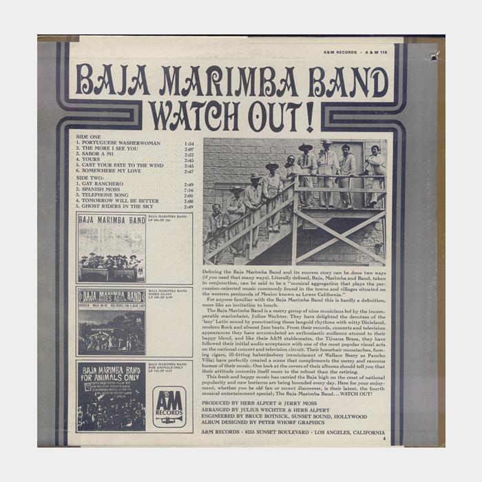 Baja Marimba Band - Watch Out! (ex/ex)