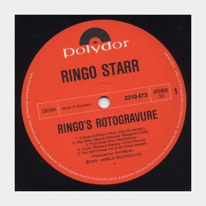 Ringo Starr - Rotogravure (ex+/ex)