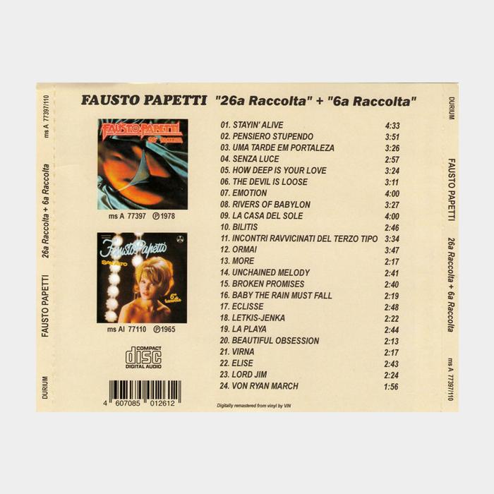 CD Fausto Papetti - 26a Raccolta + 6a Raccolta
