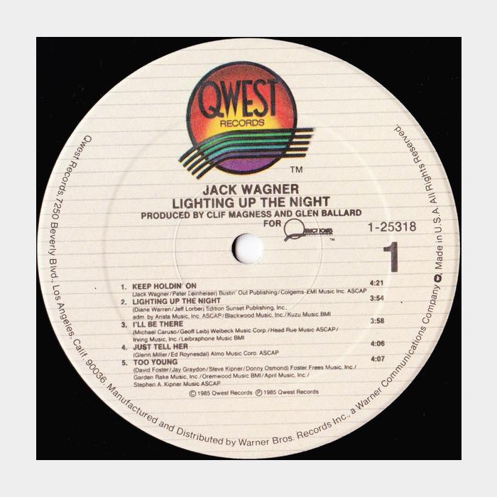 Jack Wagner - Lighting Up The Night (ex+/ex)