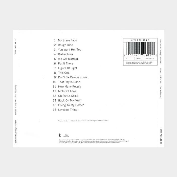 CD Paul McCartney - Flowers In The Dirt