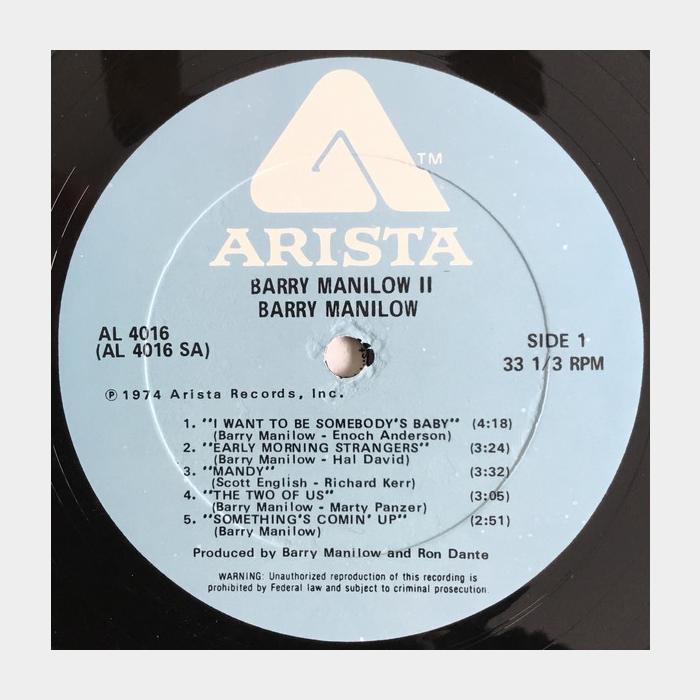 Barry Manilow - II (ex+/ex)