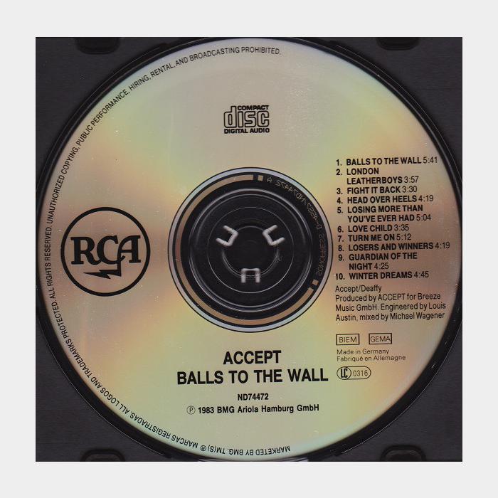 CD Accept - Balls To The Wall