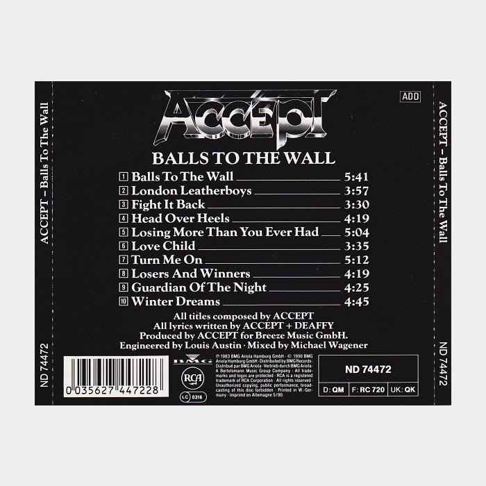 CD Accept - Balls To The Wall